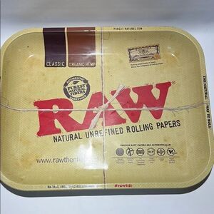 RAW Natural Unrefined Rolling Papers Tray - Brown